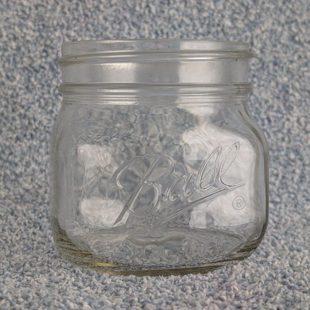 Ball Wide Mouth Short Square Squat Squatty 500 ml 16 oz Pint Mason Jar